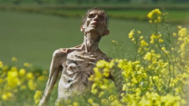 An emaciated zombie ignites fan speculation.