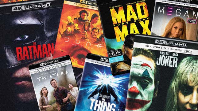 A collage of discounted movies.